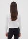 White fitted viscose-blend cable-knit crew-neck jumper for girls_1