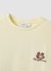 Yellow pure cotton T-shirt with contrast print, relaxed fit_5