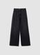 Black pure cotton wide-leg jeans with studs_4