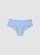 Blue stretch-fabric briefs with lace detailing, regular fit_4