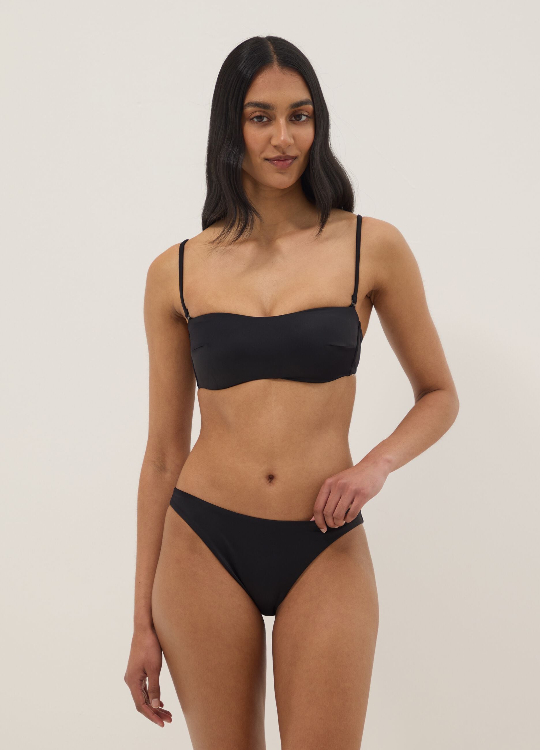 Black stretchy bikini bottoms