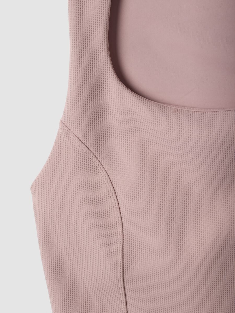 Top rosa crop in tessuto elasticizzato traspirante ALTAVIA STUDIO_8