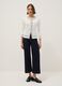 White viscose blend regular fit cardigan with buttons_1