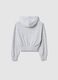 Grey pure cotton hoodie for girls with relaxed fit_4
