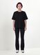 Black crew-neck T-shirt in stretch cotton-modal blend, regular fit_2