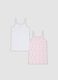 2-pack of white and pink organic cotton vests for girls_1