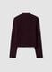 Purple viscose-blend fleece sweatshirt with crew neck and zip, regular fit_2
