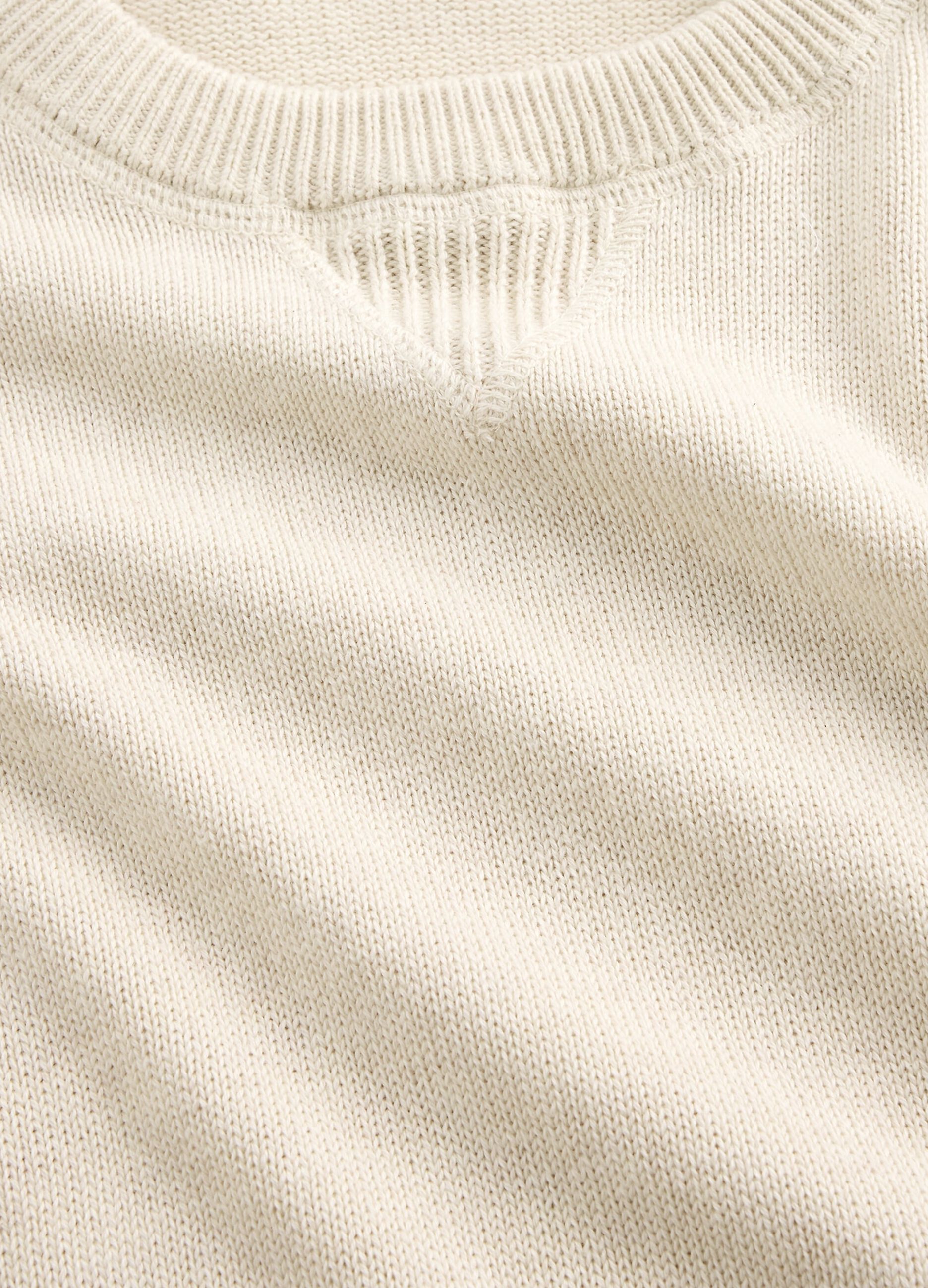Beige Cotton Sweater