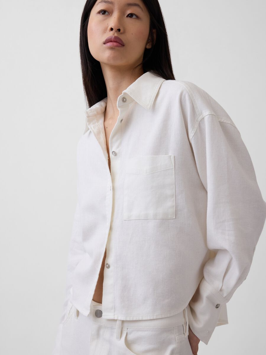 Pure cotton shirt with patch pocket_3