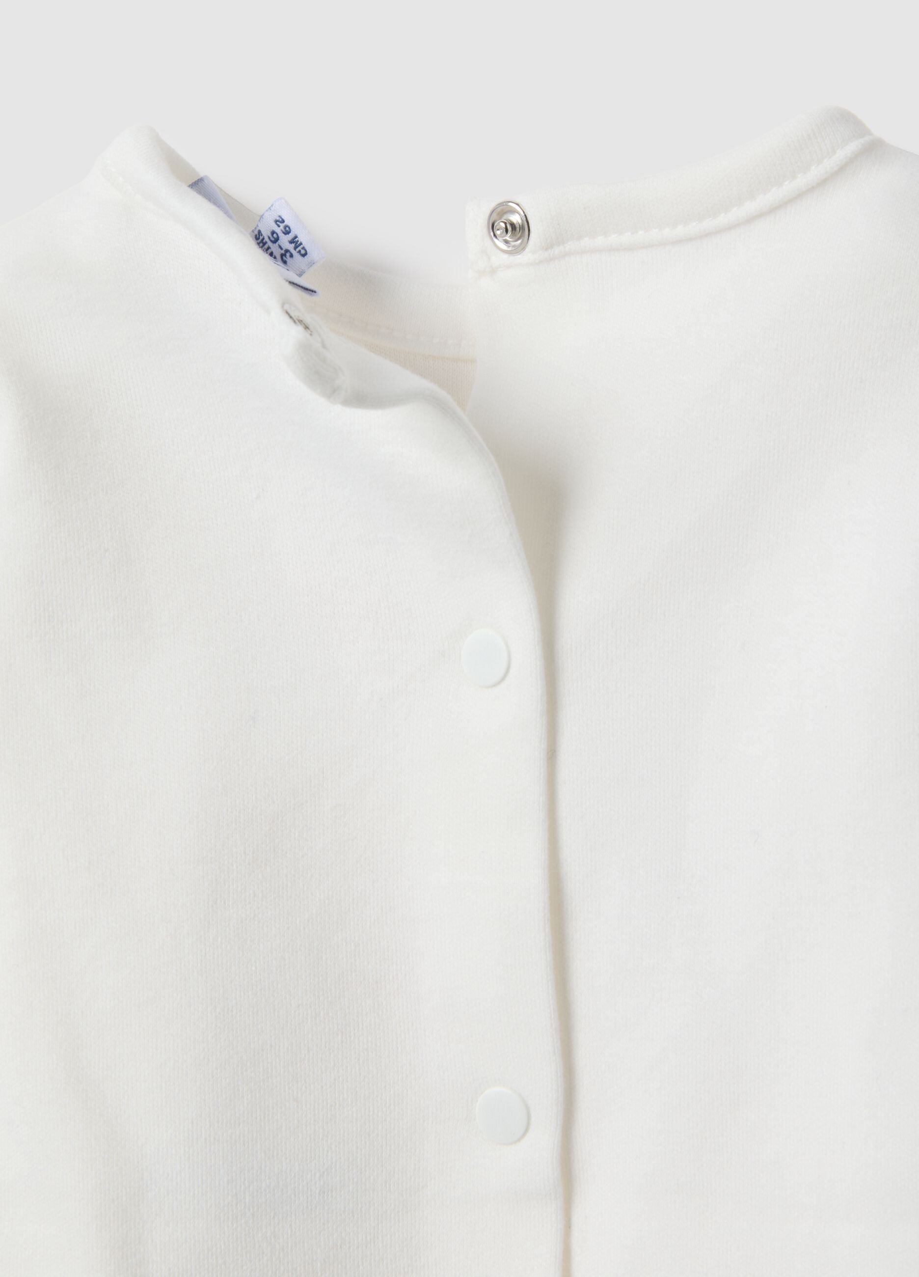 White pure cotton baby top regular fit with designs
