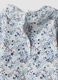 White organic cotton baby girl bodysuit with frill collar and floral print_2
