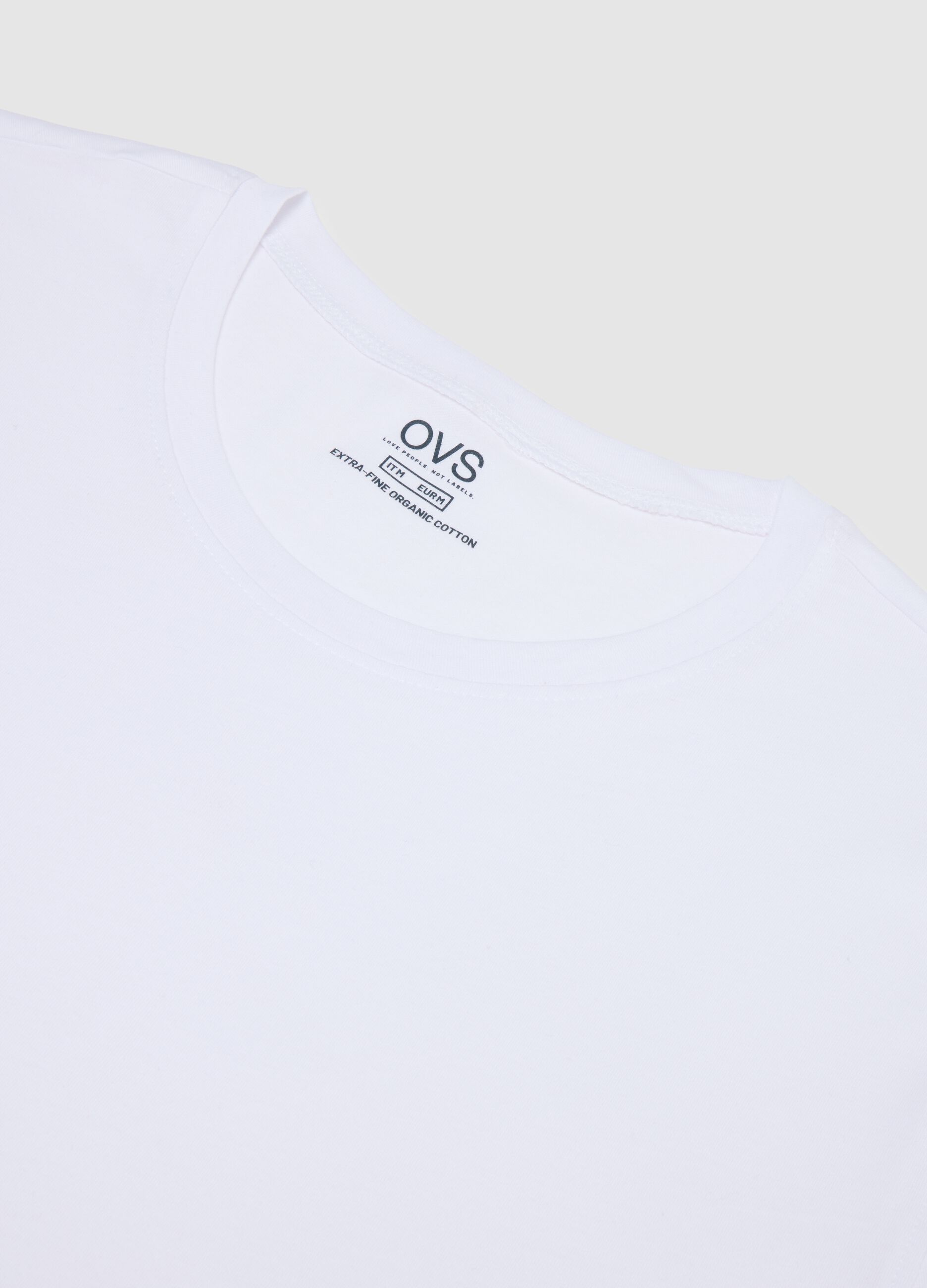 White crew neck t-shirt twin pack in pure cotton regular fit