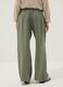 Green pure linen trousers with drawstring_2