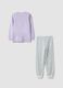 Purple pure organic cotton girls&rsquo; pyjamas with bunny print_1