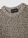 Multicolour cotton blend regular fit pullover with knitted design_5