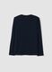Blue long-sleeved pure organic cotton regular fit T-shirt for boys_5
