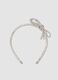 Grey headband with rhinestones and bow_0