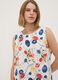 White floral dress in stretch cotton, regular fit_2