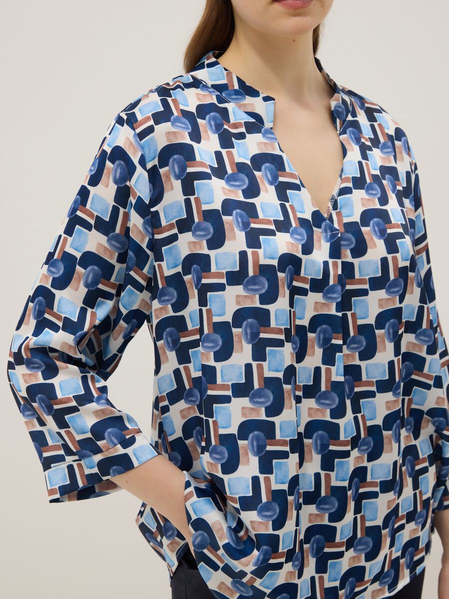 Regular-fit multicolour print blouse_2