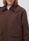 Brown cotton-blend parka jacket with hood and ribbed collar_2