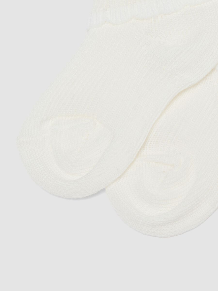 2-pack of multicolour short cotton-blend socks for baby girl_1