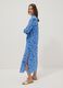 Long blue organic cotton kaftan_0