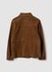 Brown genuine leather jacket in regular fit_6