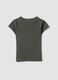 Green fitted ribbed stretch-cotton T-shirt with studs_6