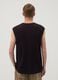Black pure cotton ribbed waistcoat_3