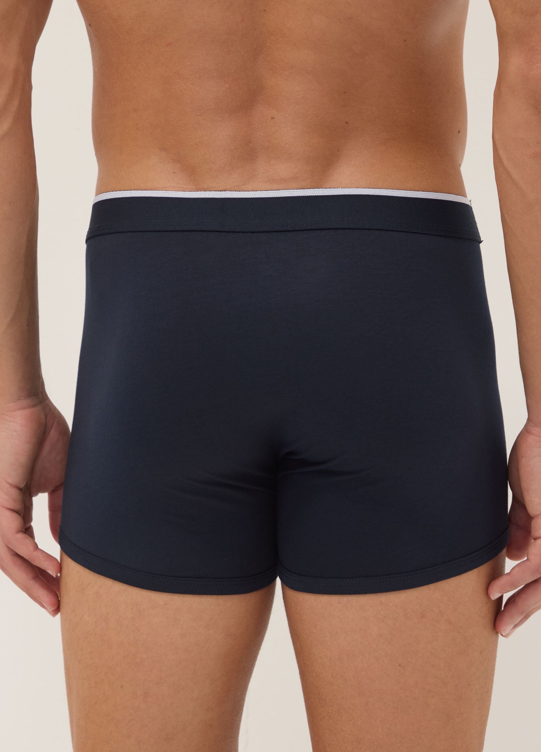 Two-pack of blue stretch Supima cotton boxers