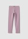 Girls' Stretch Cotton Pink Skinny Fit Leggings_0