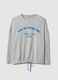 Grey crew neck pyjama top in regular fit cotton blend with print_4