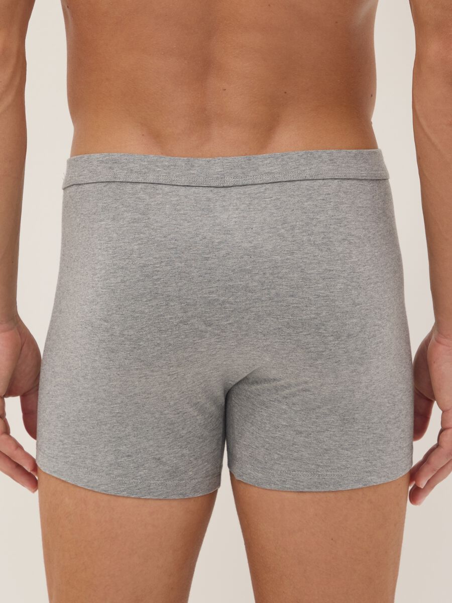 Bipack di boxer midi grigi in cotone Supima elasticizzato_2