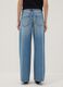 Light Blue Low-Rise Pure Cotton Wide-Leg Jeans_2