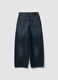 Blue balloon-fit pure cotton jeans_6