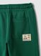 Green pure cotton jogger trousers with elasticated waist for boys_6
