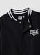 Black pure cotton college-style sweatshirt with logo, regular fit for boys_2