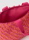 Maxi bag in fuchsia and orange raffia_2