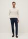 Blue stretch cotton chino trousers in regular fit_0