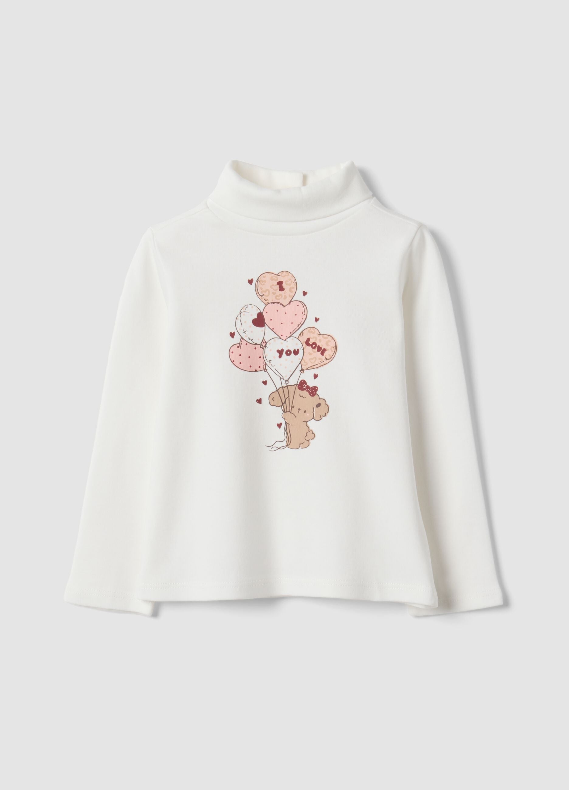 White pure organic cotton crew-neck T-shirt
