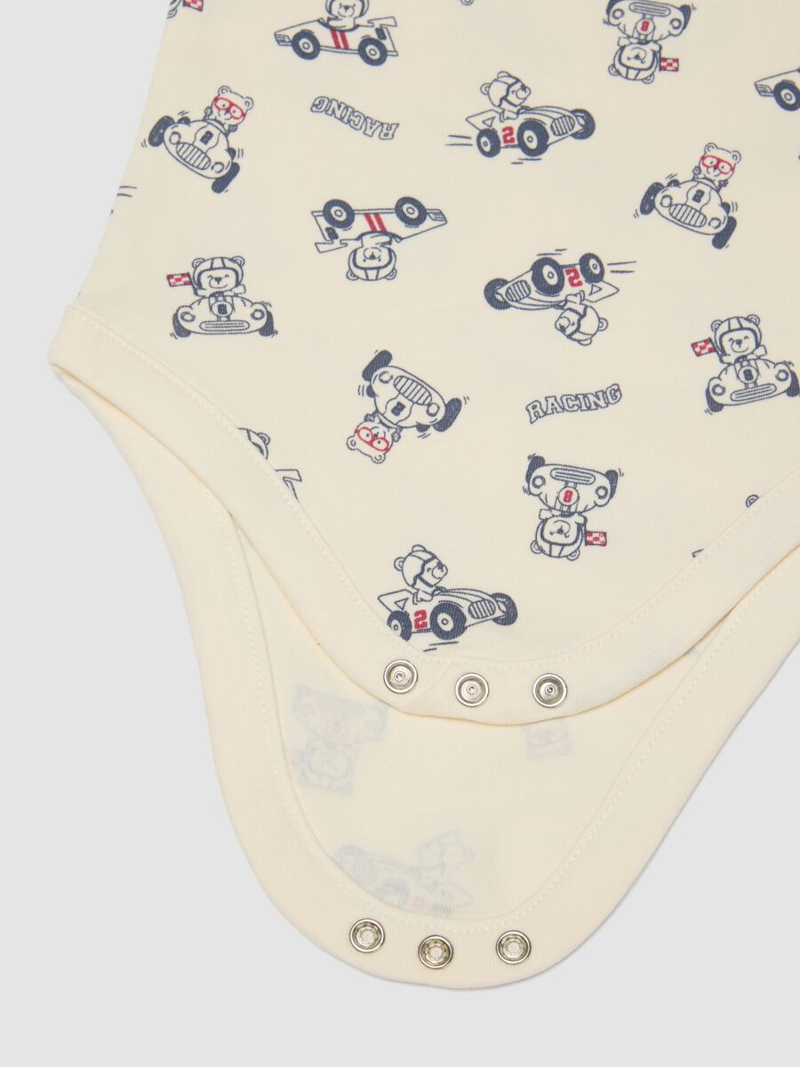 Tripack body multicolor in puro cotone organico per neonato e bimbo_3