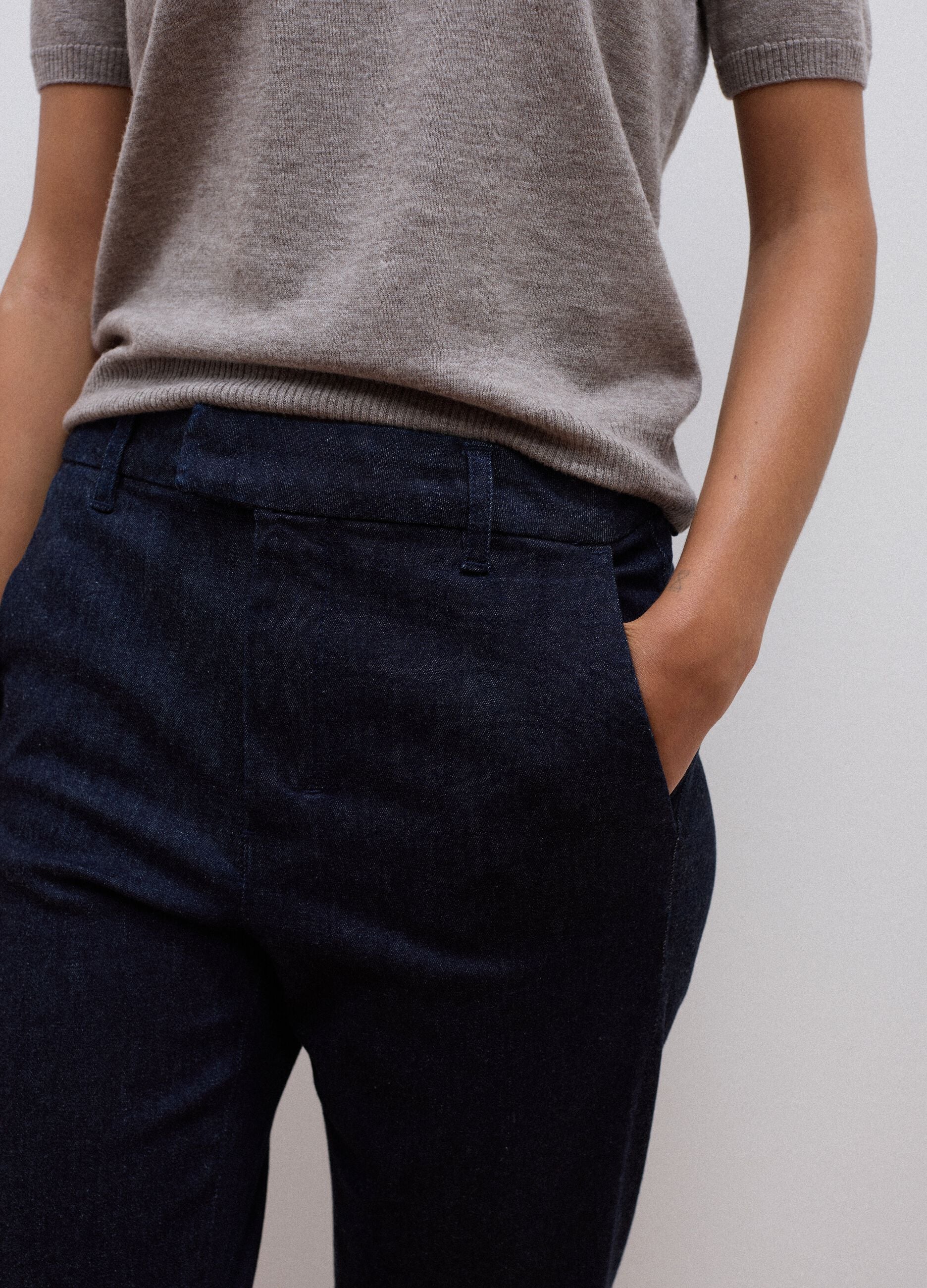 Blue stretch-cotton slim-fit jeans