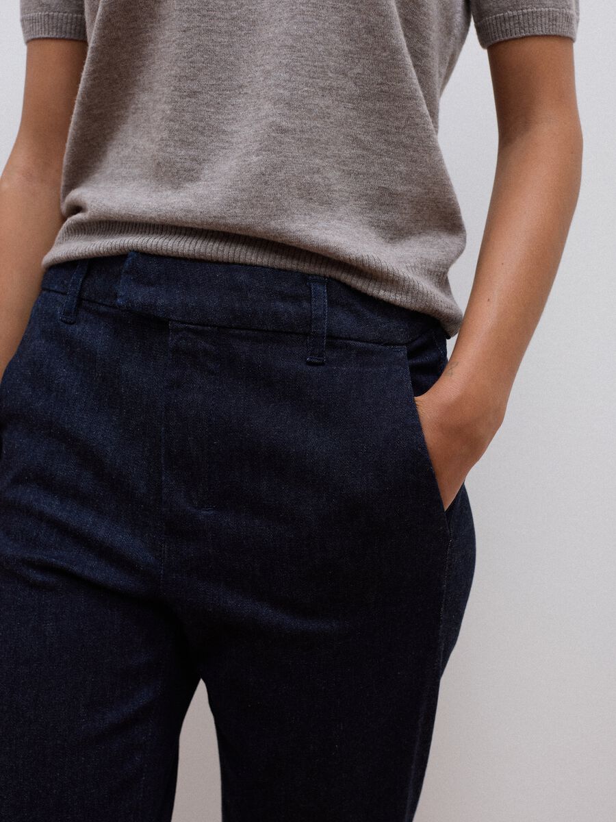 Jeans blu in cotone elasticizzato slim fit_3
