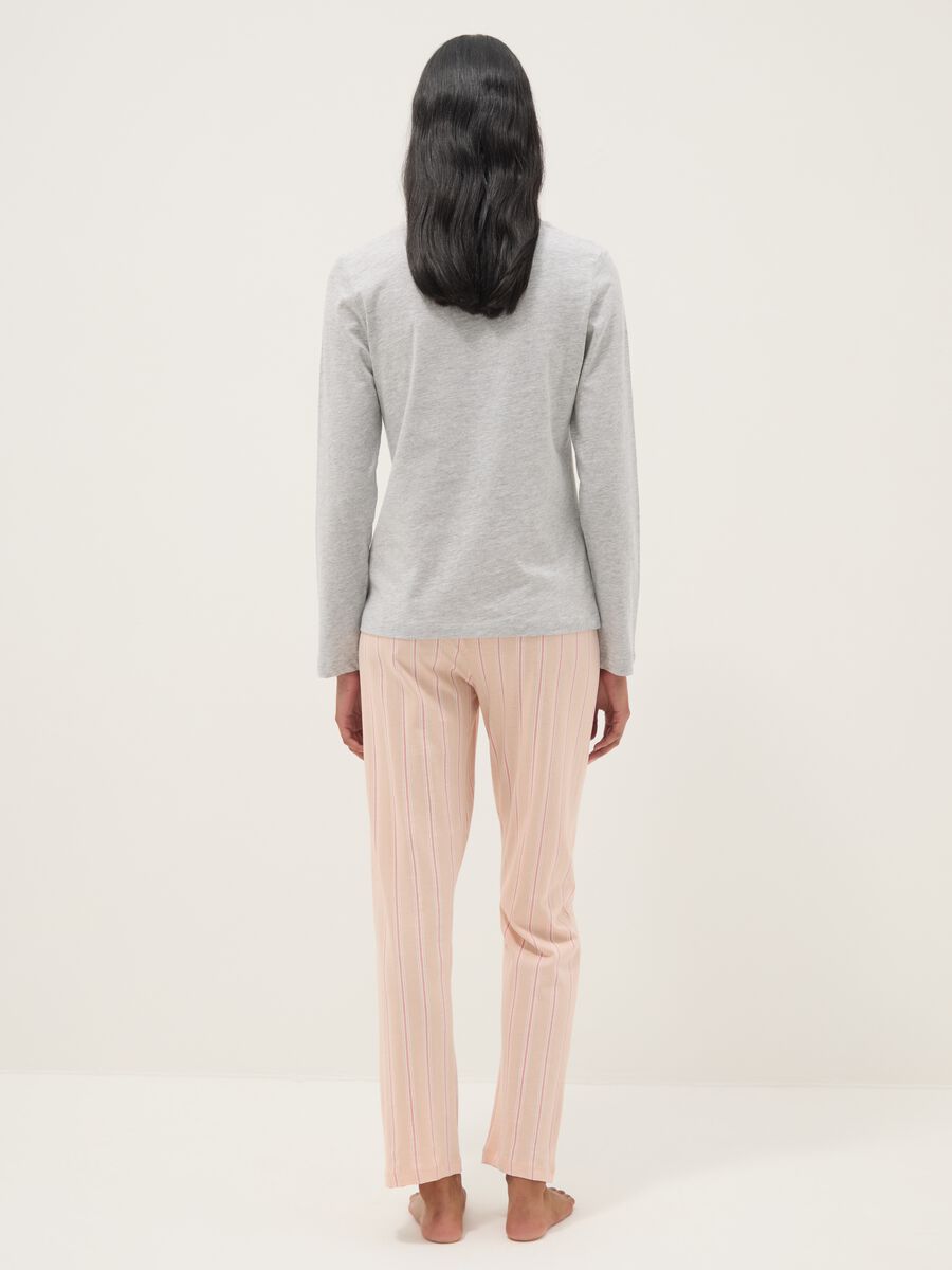 Pigiama in puro cotone multicolor regular fit con croissant_2