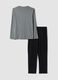 Grey organic cotton pyjamas with long-sleeved top_5