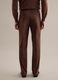 Brown regular fit stretch cotton trousers_2