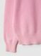 Girls' pink pure cotton sweater regular fit with gradient pattern_3
