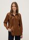 Brown Satin Regular Fit Shirt_1