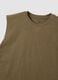 Brown pure cotton vest top_5