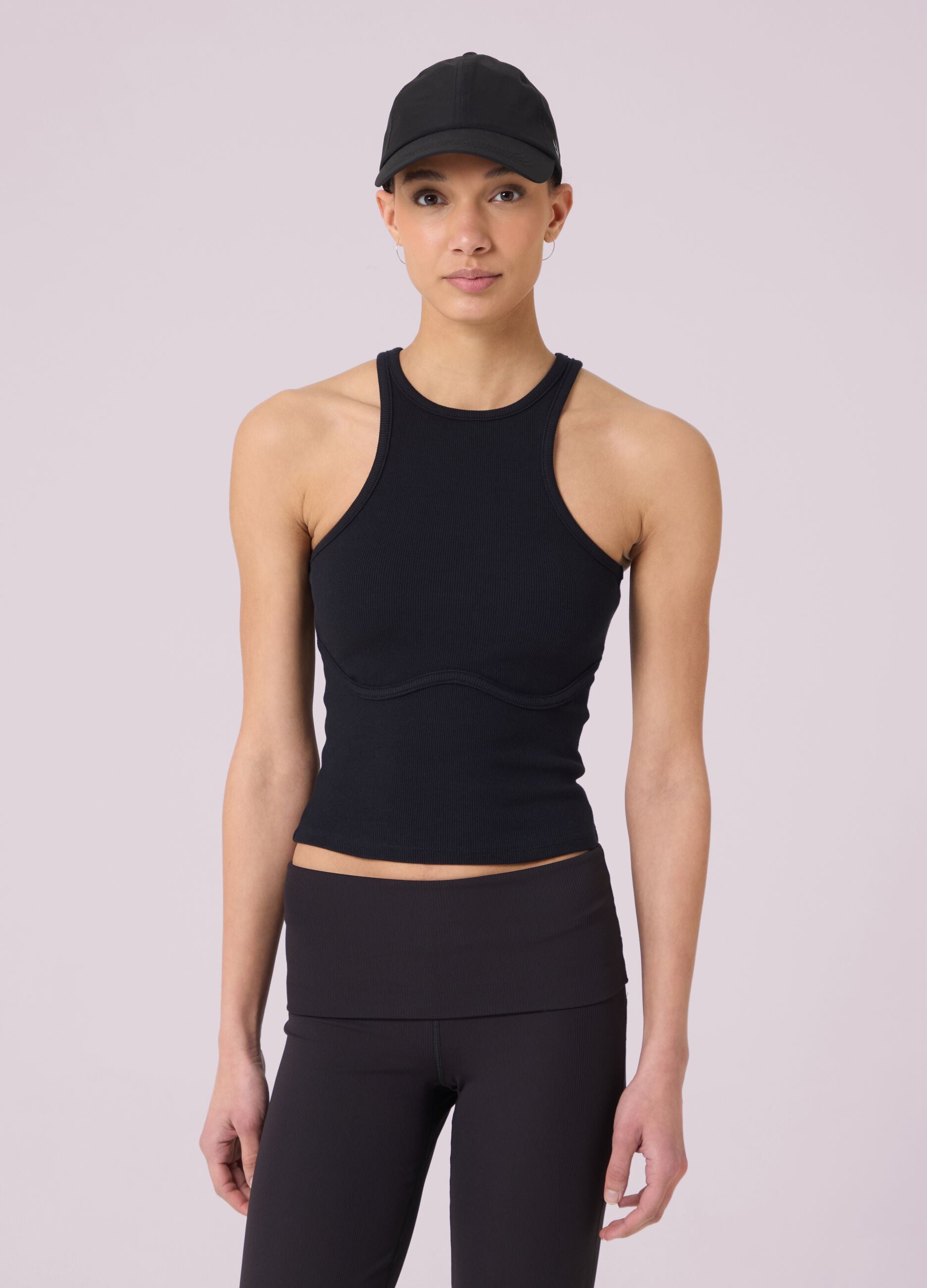 Ribbed Stretch Cotton Tank Top ALTAVIA STUDIO
